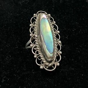 Sterling Silver Abalone Shell Ring